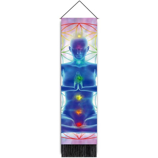 Chakra Tapestry Wall Hanger - 12.5 wide x 51 inch long - 32.5×130cm - China -
