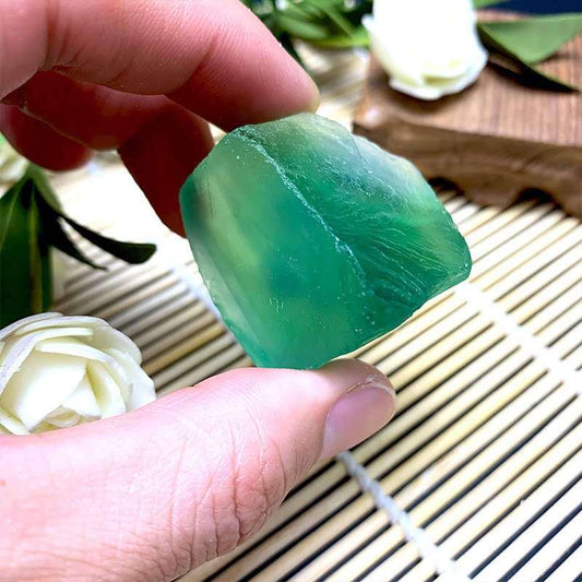 Green Fluorite A Grade Chunks Raw Tumbles Stones 30-50mm - Sold by the Gram - CHINA - tumbling rock