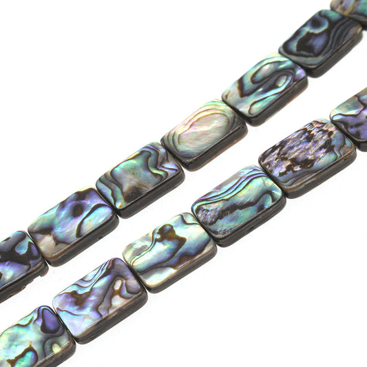Abalone Shell Beads - Rectangle - 10x14mm Weight: 22.00Gram -