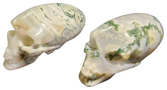 Alien Skull - Moss Agate - Medium 5 inch - Price per gram - China - NEW1122