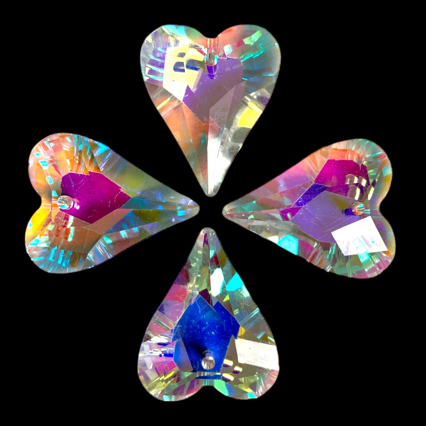 K9 Aura Crystal Hanger Suncatcher - Heart - Colorful - 3cm - China - NEW423
