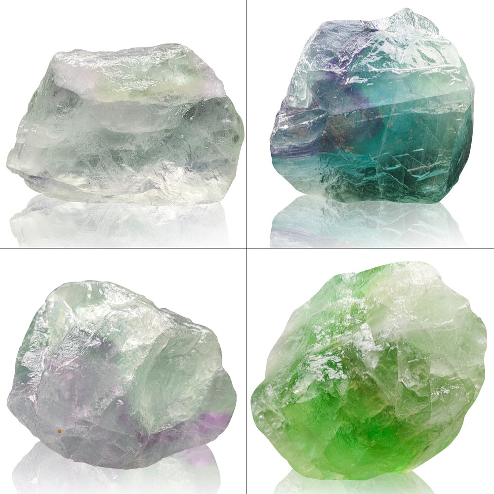 Green Purple Fluorite B Grade Chunks Raw Tumbles Stones 45-75mm - Sold by the Gram - CHINA - tumbling rock