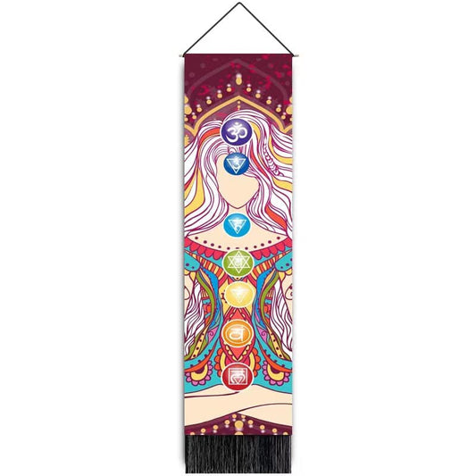 Chakra Tapestry Wall Hanger - 12.5 wide x 51 inch long - 32.5×130cm - China -