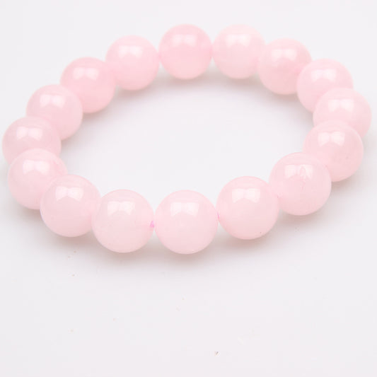 Rose Quartz Bracelet - 14mm Beads - Approx 7.1 Inch