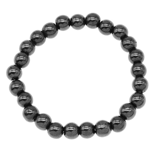 Magnetic Hematite Polished Bracelet - 8mm beads 23cm - China - NEW1122