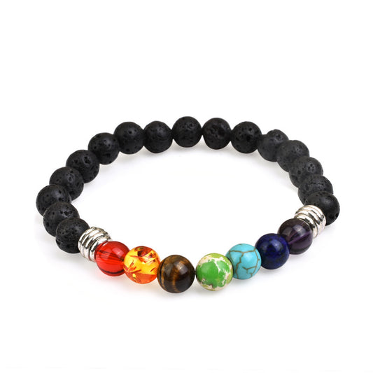 Gemstone Bracelets Lava with Natural Stone handmade Unisex - NEW222