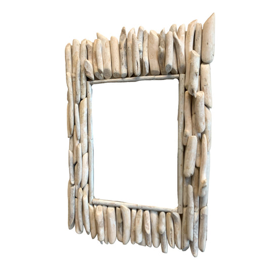 RECTANGULAR DRIFTWOOD MIRROR - 13 inch x 17 inch appx