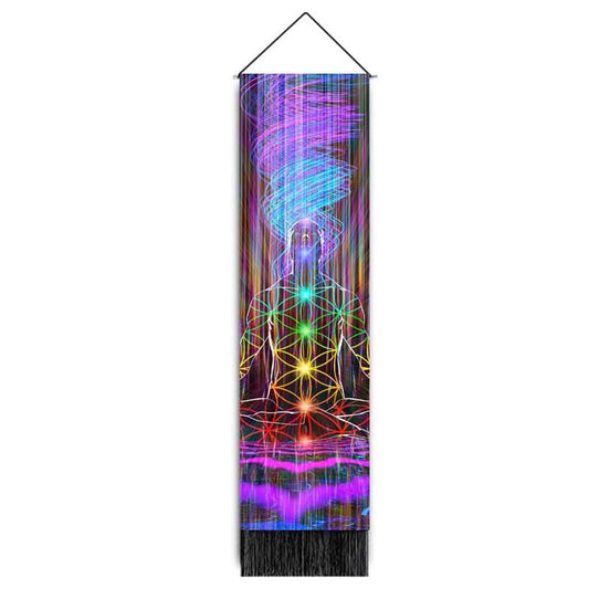Chakra Tapestry Wall Hanger - 12.5 wide x 51 inch long - 32.5×130cm - China -