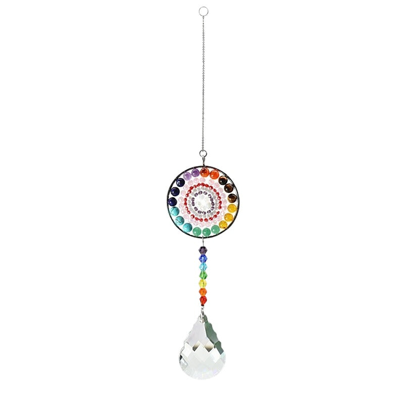 K9 Crystal Hanger Suncatcher with Chakra Beads and Gemstones - 14.5 inch - NEW523
