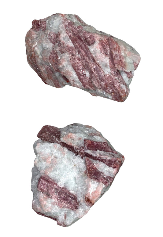 Natural Rough Pink Tourmaline IN MATRIX Raw Stone - 7 - 10cm Assorted Sizes - Sold by the gram minimum 500 - China