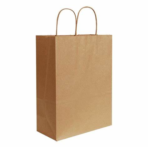 Natural Kraft - 2 Bottle  Wine Heavy Duty Paper Shopping Bags - 6.5 x 3.25 x 13 inch W x D x H (250 per case) SH-W2HDNK - Made in Indonesia