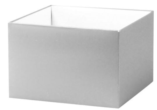 Silver Metallic - Medium Deluxe Gift Box Base - 6 x 6 x 4 inch - Case Pack: 25 - Lids available by request -