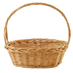 WILLOW OVAL BASKET NATURAL 14x11x5x16 HH