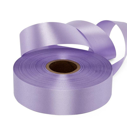 #9 ORCHID 1 7/16 inch x 100 yard spool FLORAL EMBOSSED POLY SATIN RIBBON