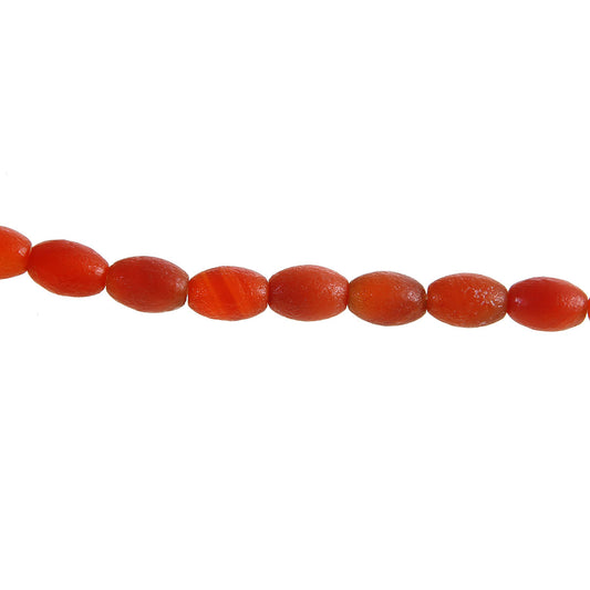 Natural Tibetan Agate Dzi Beads, Drum - Red - 11x11mm - Length:38 cm Strand 22PCs