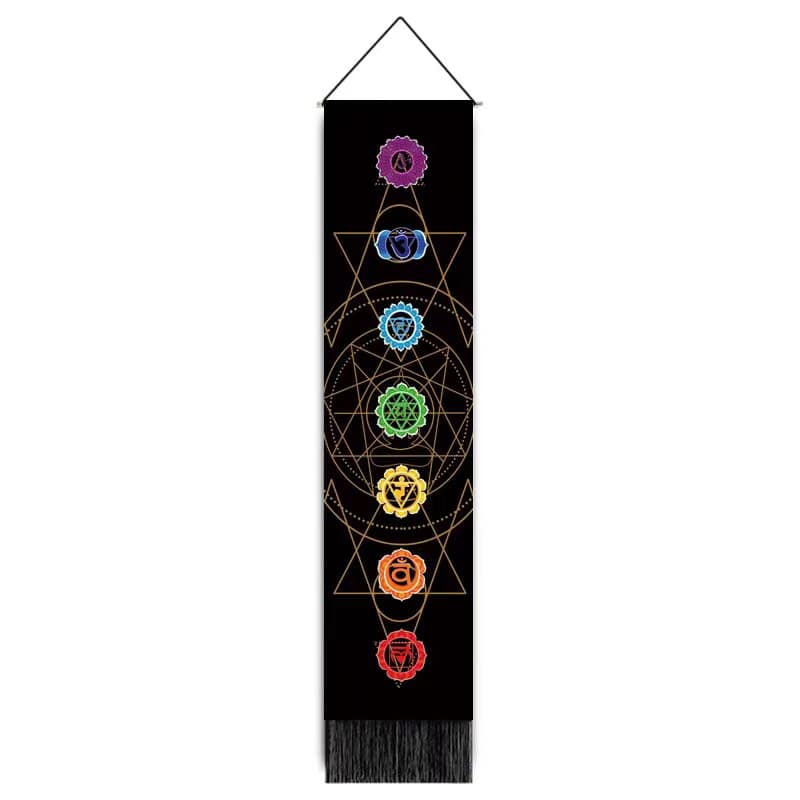 Chakra Tapestry Wall Hanger - 12.5 wide x 51 inch long - 32.5×130cm -  China - LINEN BANNER