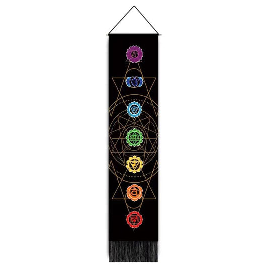 Chakra Tapestry Wall Hanger - 12.5 wide x 51 inch long - 32.5×130cm -  China - LINEN BANNER