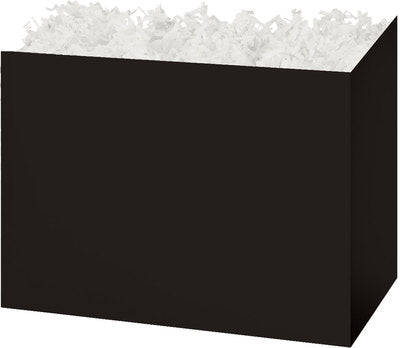 Black Solid Basket Box - Large - 10 1/4 x 6 x 7 1/2 inches deep (order in 6's)