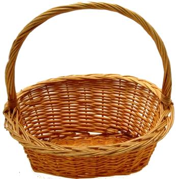 Sloped Oval Willow Baskets - Honey - MED - 15 x 12 inches