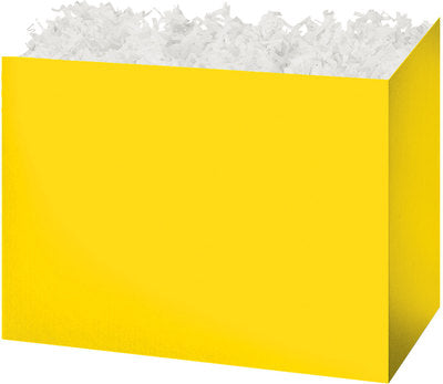 Yellow Solid Basket Box - Large - 10 1/4 x 6 x 7 1/2 inches deep (order in 6's)