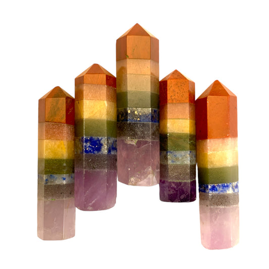 Chakra Bonded - 30-35mm - Single Terminated Pencils- (retail purchase as singles, wholesale min order 5) - India