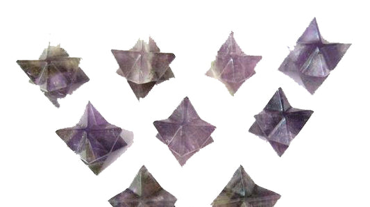Amethyst Merkaba Star Stones 15-20mm - 12 Grams - India (Minimum 5) NEW1221