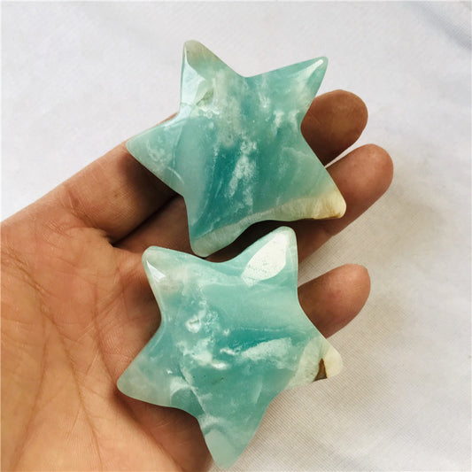 Caribbean BLUE CALCITE - Stars STONE - 6-8cm - Price per gram  g average - China - NEW1021