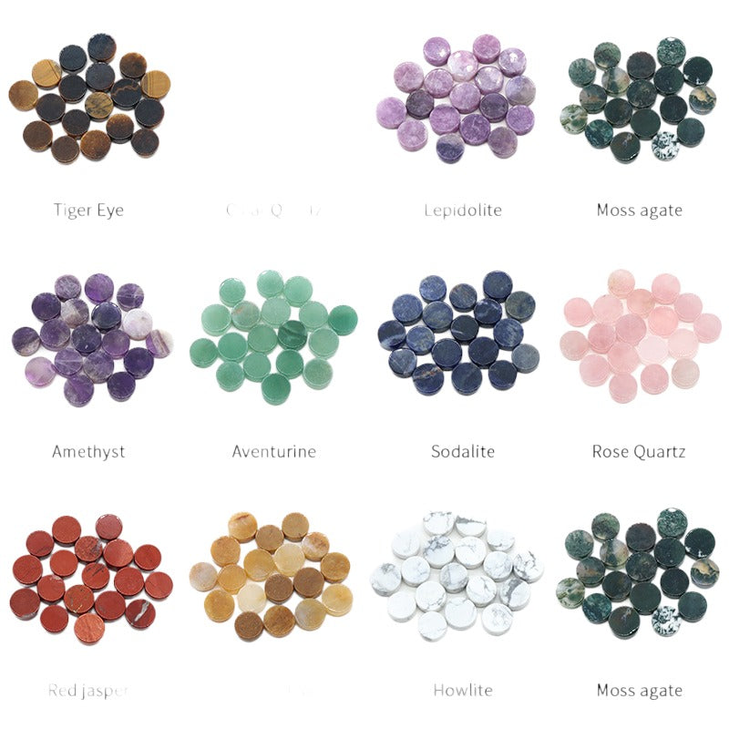 Mixed Gemstone Flat Rounds - 16-20mm - China - New523