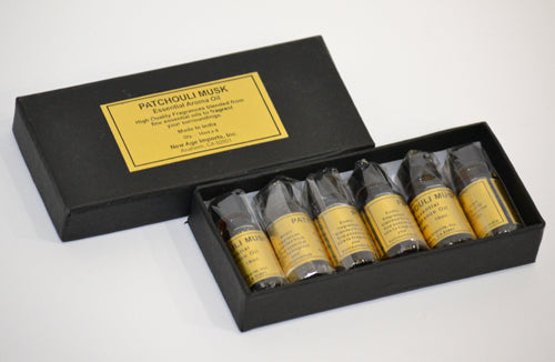 Set/6 - Essential Aroma Oil - Patchouli Musk - 10 ml Bottles