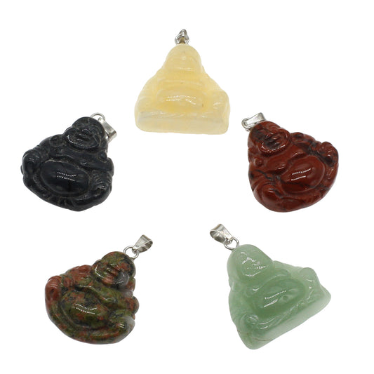 Buddha Pendants with Brass eye 3.5mm - Assorted - NEW222