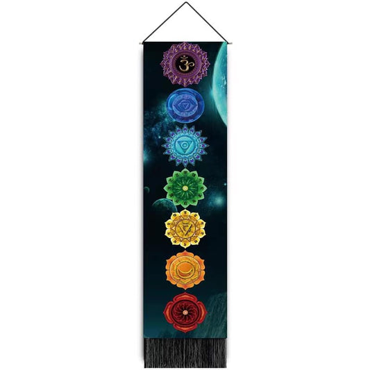 Chakra Tapestry Wall Hanger - 12.5 wide x 51 inch long - 32.5×130cm -  China - LINEN BANNER