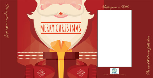 FROMME BOTTLE GREETING CARDS - CHRISTMAS - SANTA - 29.5CM X 14.5CM - GIFT TAG