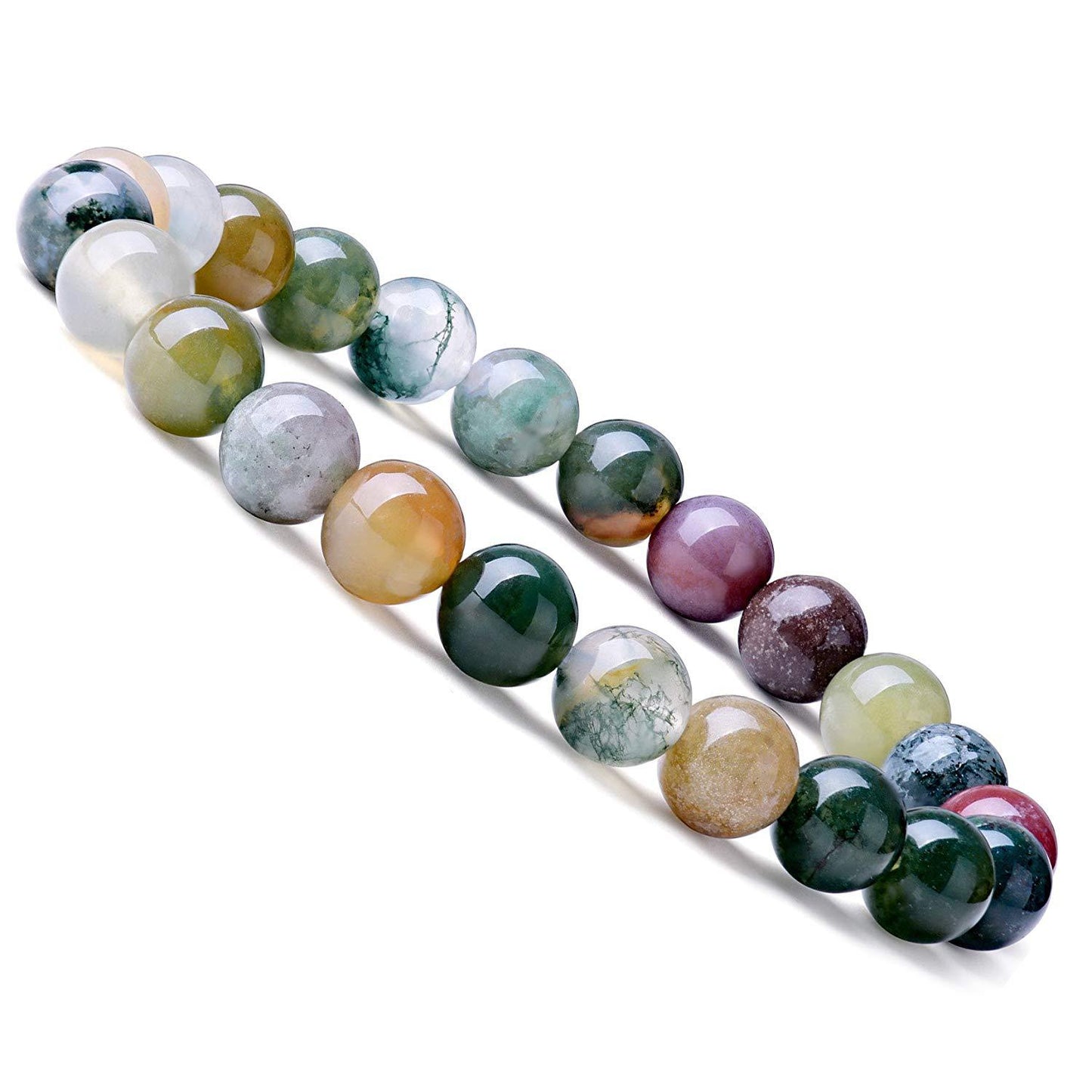 Mixed Agate 8mm Bead Bracelet 7 Inch