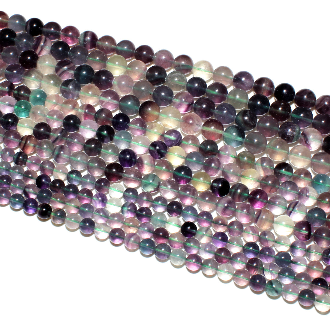 Fluorite 8mm Beads mixed colors - NEW222
