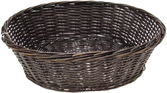 WILLOW OVAL TRAY -  BLACK - 20 x 16 x 6 Deep - with hard liner (Fits 30x40 Cello bag)