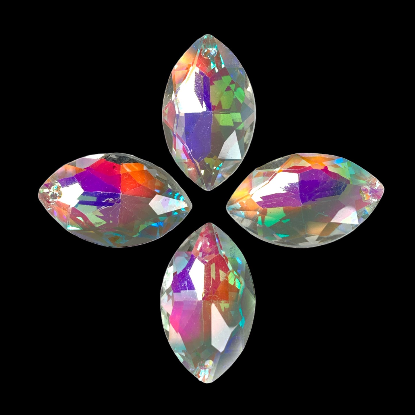 K9 Aura Crystal Ovals for Hangers Suncatchers - Colorful - 3cm - China - NEW423