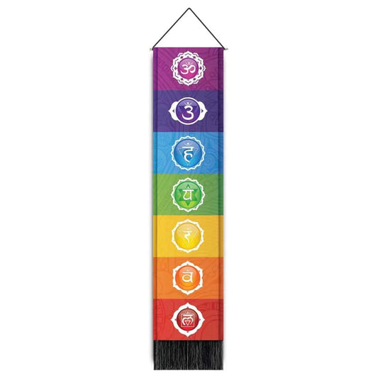 Chakra Tapestry Wall Hanger - 12.5 x 50 inches - 32.5×130cm - China - LINEN BANNER