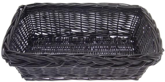 Rectangle Willow Trays - Black - 13 x 9 x 4.5 inch - Bag to fit 25x30