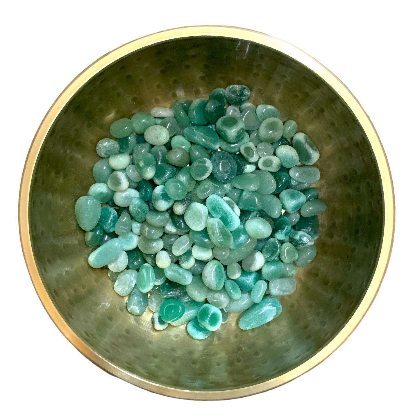 Green Aventurine Tumbled Stones - Small 10 - 20 mm - 1 lb - China