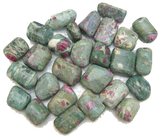 Ruby Fuchsite Kyanite Tumbled Stones - Medium 25 - 35mm - 500 GRAMS 1.1 LB - India