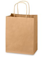 Natural Kraft - Celebrity Shopping Bags - 13 x 6 x 16 inch W x D x H - Recycled