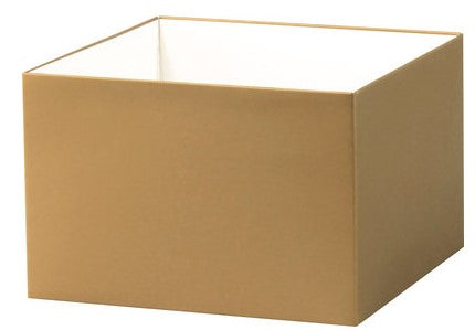 Gold Metallic - Small Deluxe Gift Box Base - 4 x 4 x 3 1/2 inch - Case Pack: 25 - Lids available by request - NEW322