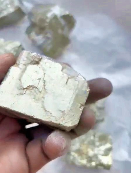 Natural Pyrite Golden Super - Rough Raw Chunks Stones - 100 to 250 grams per - Sold by the Gram - India - New623