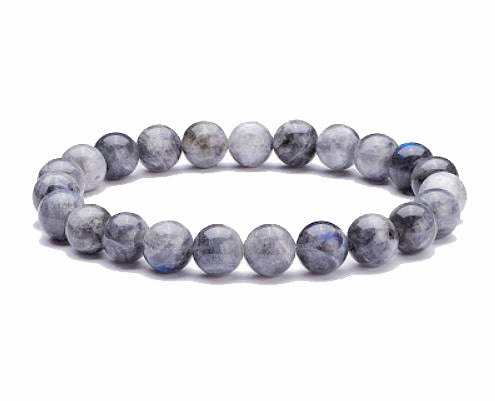 LABRADORITE Bracelet - 8mm Beads - GRADE AA - Approx 7.5 Inch - NEW822