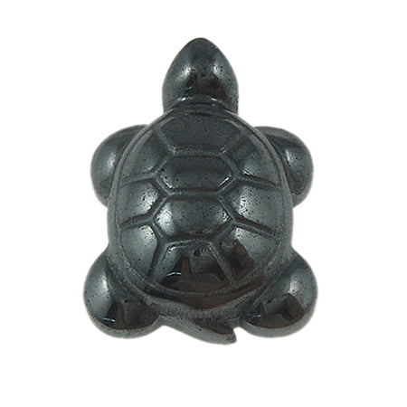 Non Magnetic Hematite Turtle Cabochon Grade A - 13 x 18 x 7mm - Top Seller