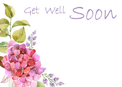 PK/50 - Flora Cards - Get Well Soon - Flowers