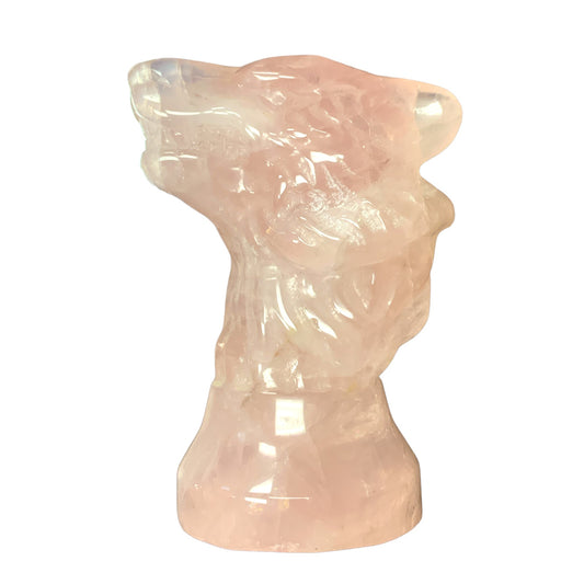 3" WOLF HEAD ROSE QUARTZ- Price Each - China - NEW622