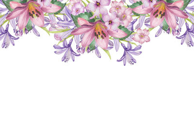 PK/50 - Flora Cards - Blank - Watercolour Flowers