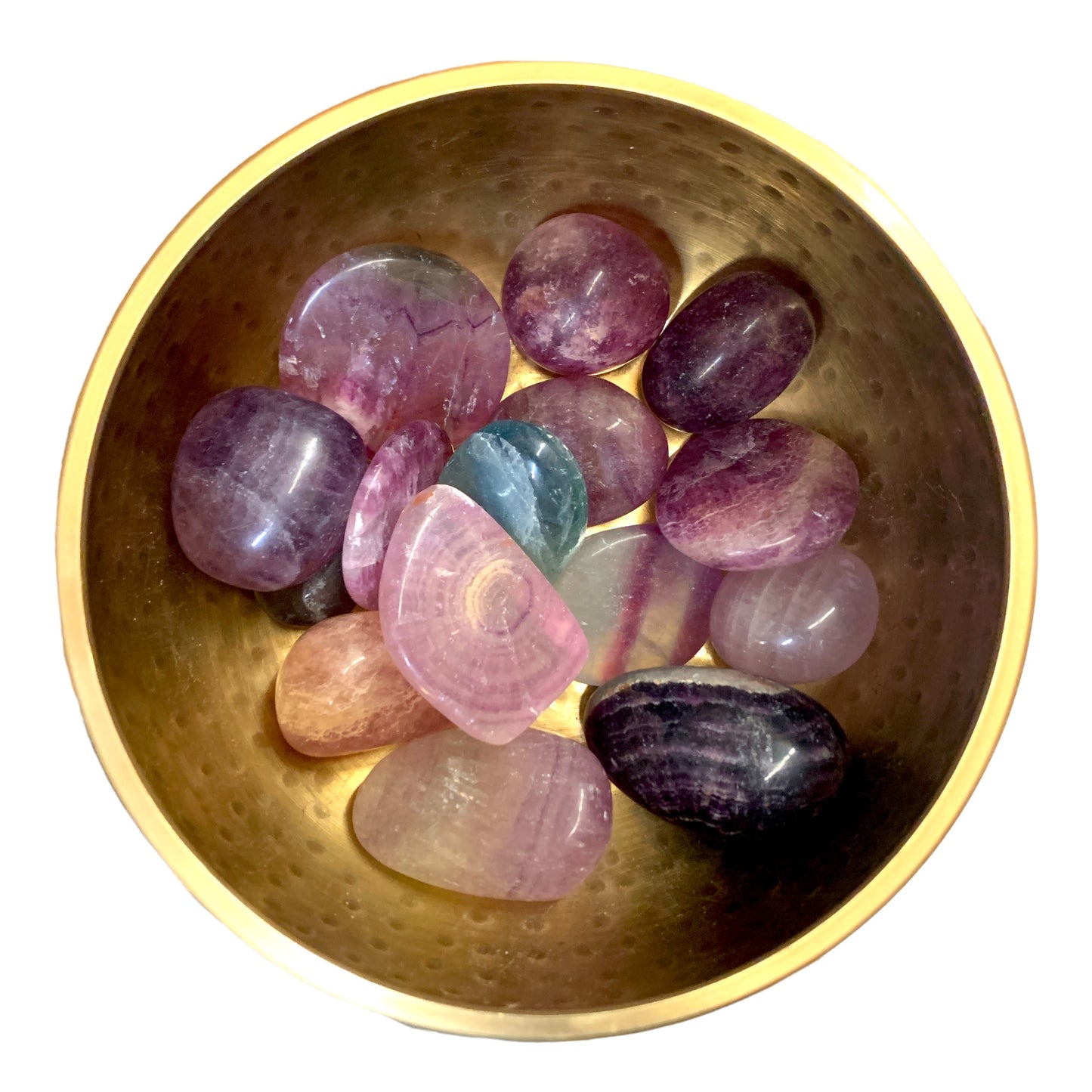 Fluorite Watermelon  Tumbled Stones - Large 30 - 50 mm - per gram - China - NEW722