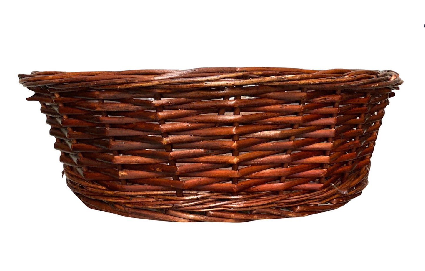WILLOW OVAL TRAY - BROWN - 14 x 5 inch deep - with Hard Liner - fits a 25x30 or 26x40 bag